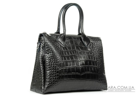 Сумка Шкіряна Жіноча Класична ALEX RAI 1561 black croco
