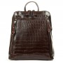 Сумка Шкіряна Жіноча Рюкзак ALEX RAI 8629 brown croco