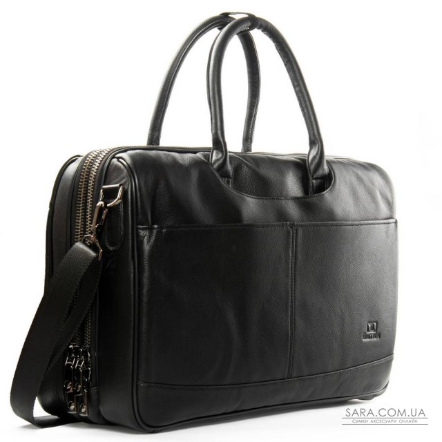 Сумка Чоловіча Дорожня шкіра BRETTON 2897-18 black Сумка Чоловіча Дорожня шкіра BRETTON 2897-18 black