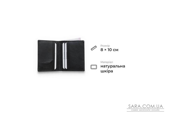 Компактний гаманець із натуральної телячої шкіри Tony Perotti 21145_1 (12045 nero) Чорний