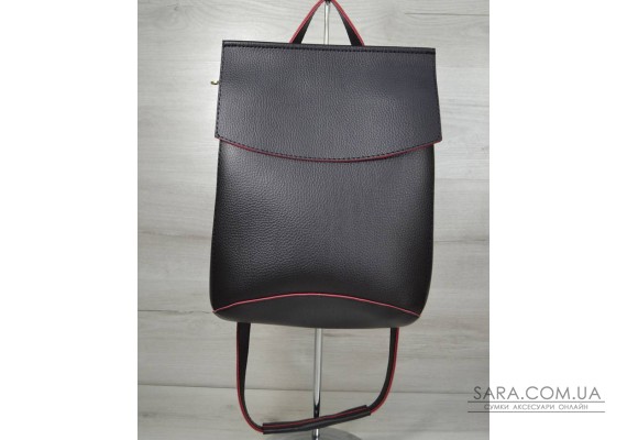 Молодіжний сумка-рюкзак чорного кольору з червоним WeLassie