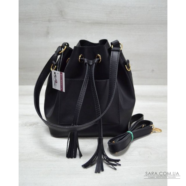 Молодежная сумка из эко-кожи Люверс черного цвета WeLassie дешево Молодежная сумка из эко-кожи Люверс черного цвета WeLassie дешево