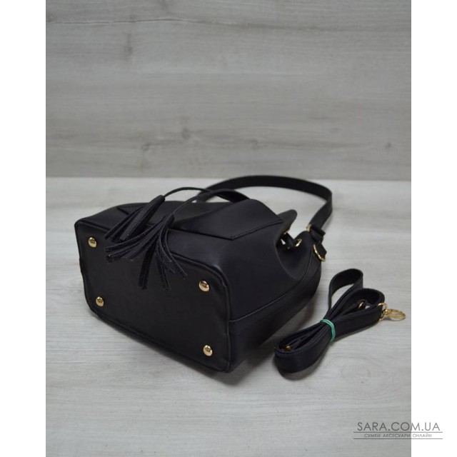 Молодежная сумка из эко-кожи Люверс черного цвета WeLassie дешево Молодежная сумка из эко-кожи Люверс черного цвета WeLassie дешево