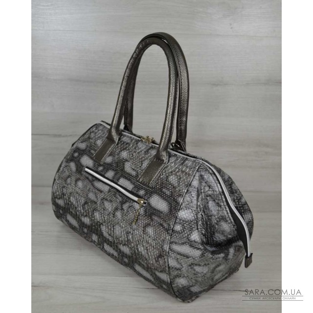 Класична жіноча сумка Олівія сіра змія WeLassie дешево Класична жіноча сумка Олівія сіра змія WeLassie дешево