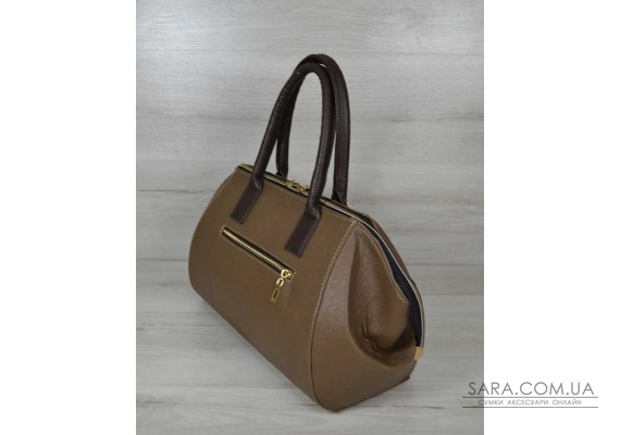 Класична жіноча сумка Олівія кавового кольору WeLassie