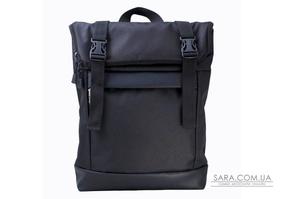 Черный рюкзак Rolltop medium TwinsStore