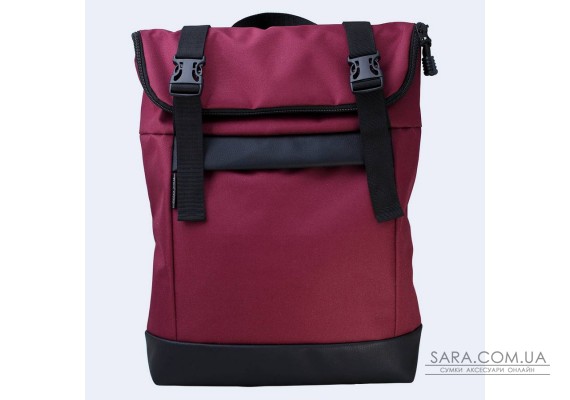Бордовый рюкзак Rolltop medium TwinsStore