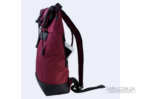 Бордовый рюкзак Rolltop medium TwinsStore