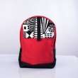 Черно-красный рюкзак с орнаментом TwinsStore