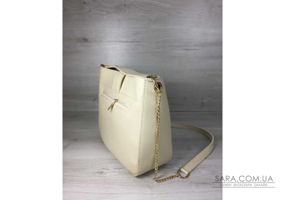 Молодіжна жіноча сумка Єва бежевого кольору WeLassie