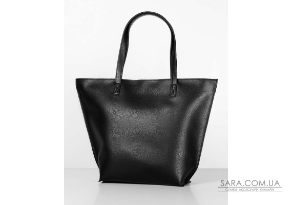 Сумка "shopper bag 02" black на блискавці