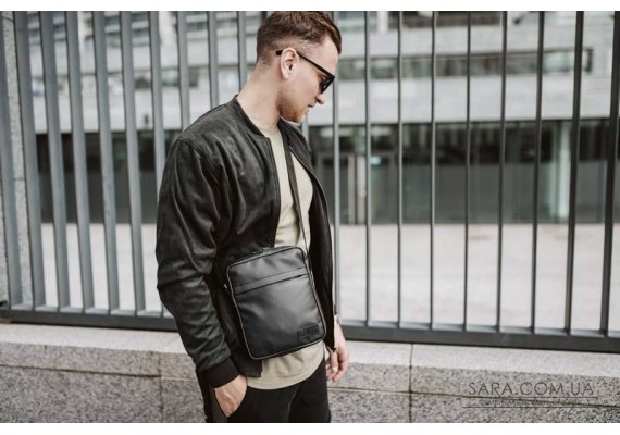 СУМКА-МЕССЕНДЖЕР "ECO LEATHER"  ЧЁРНЫЙ