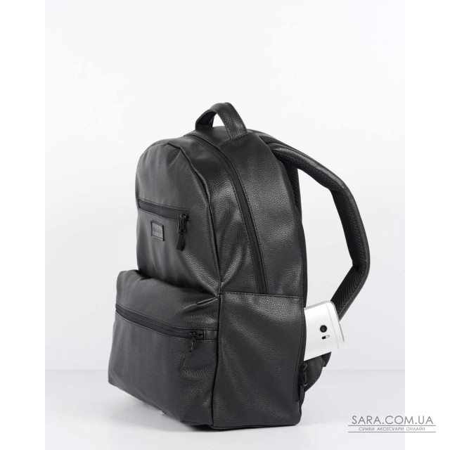Рюкзак "TIPOLEATHER" глянцевий, чорний дешево Рюкзак "TIPOLEATHER" глянцевий, чорний дешево