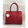 Каркасна жіноча сумка Селін з ланцюжком червоного кольору WeLassie