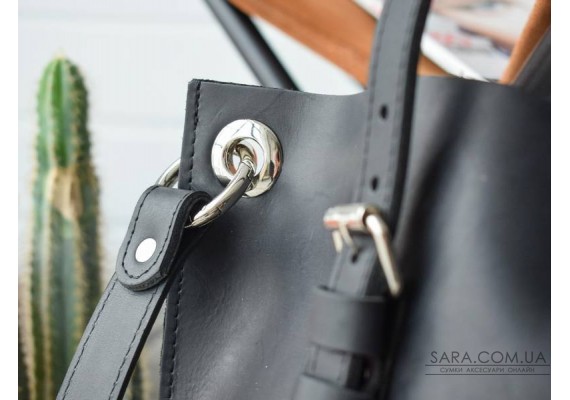 Сумка кожаная Print Black 909076 Babak