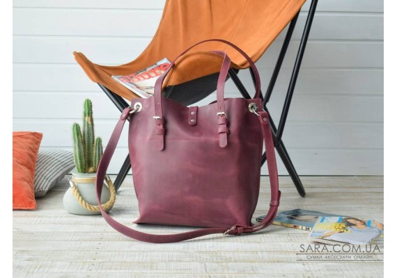 Сумка кожаная Print Marsala 909066 Babak