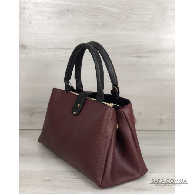 Молодежная сумка "Альба" бордового с черным цвета WeLassie дешево Молодежная сумка "Альба" бордового с черным цвета WeLassie дешево