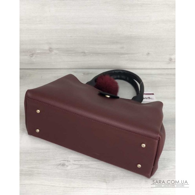 Молодежная сумка "Альба" бордового с черным цвета WeLassie дешево Молодежная сумка "Альба" бордового с черным цвета WeLassie дешево