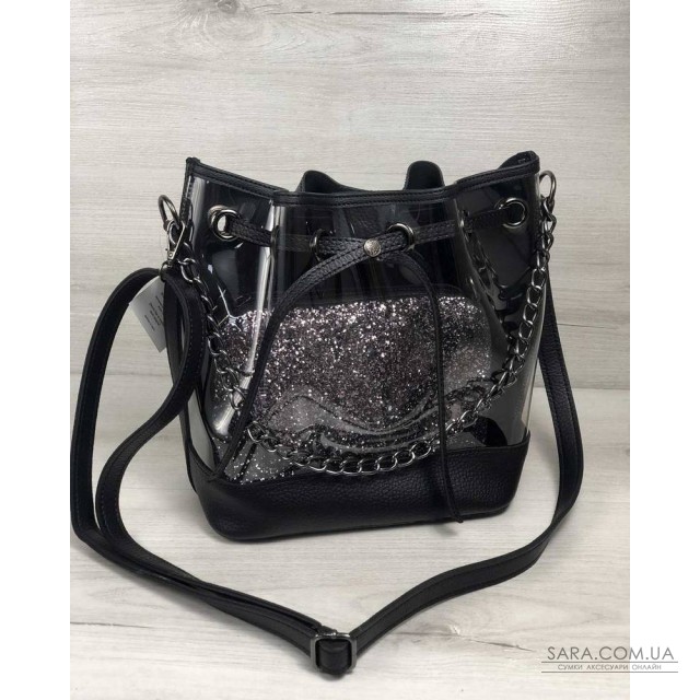 2в1 Молодіжна сумка Люверс силікон з чорним WeLassie дешево 2в1 Молодіжна сумка Люверс силікон з чорним WeLassie дешево