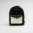 Черно-белый кожаный (PU-кожа) рюкзак TwinsStore