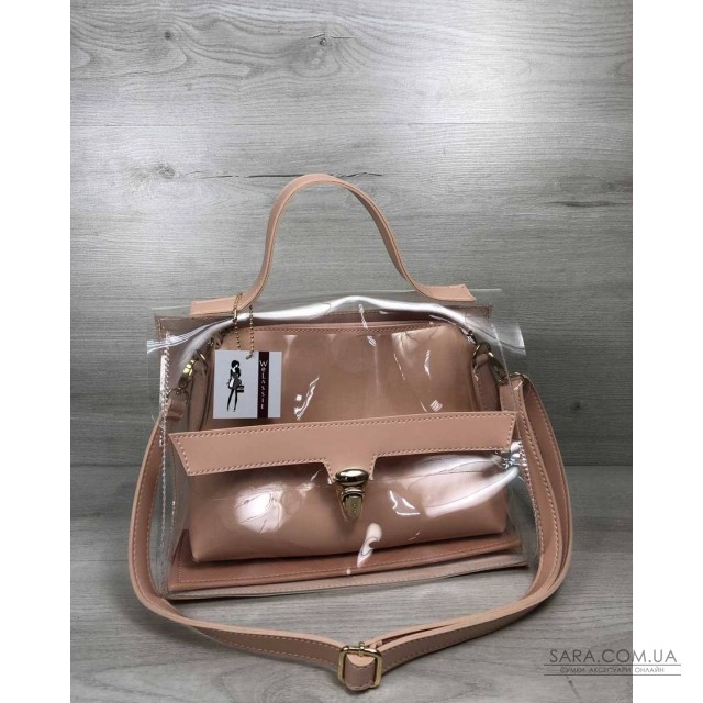 2в1 Молодіжна сумка Еріка мерехтливої кольору з силіконом (прозора) WeLassie дешево 2в1 Молодіжна сумка Еріка мерехтливої кольору з силіконом (прозора) WeLassie дешево