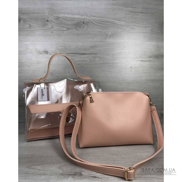 2в1 Молодіжна сумка Еріка мерехтливої кольору з силіконом (прозора) WeLassie дешево 2в1 Молодіжна сумка Еріка мерехтливої кольору з силіконом (прозора) WeLassie дешево