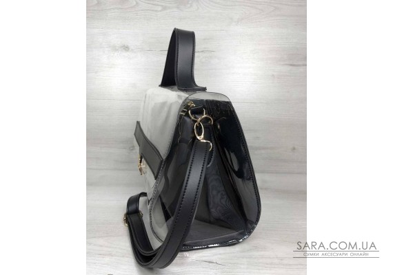 2в1 Молодіжна сумка Еріка чорного кольору з силіконом (прозора) WeLassie