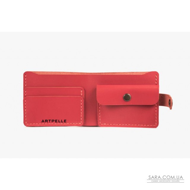 Кожаный женский кошелек Compact красный Art Pelle Кожаный женский кошелек Compact красный Art Pelle