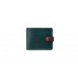 Кожаный женский кошелек Compact зеленый-марсала Art Pelle