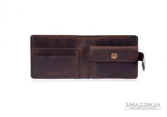 Шкіряний чоловічий гаманець Compact шоколад Art Pelle